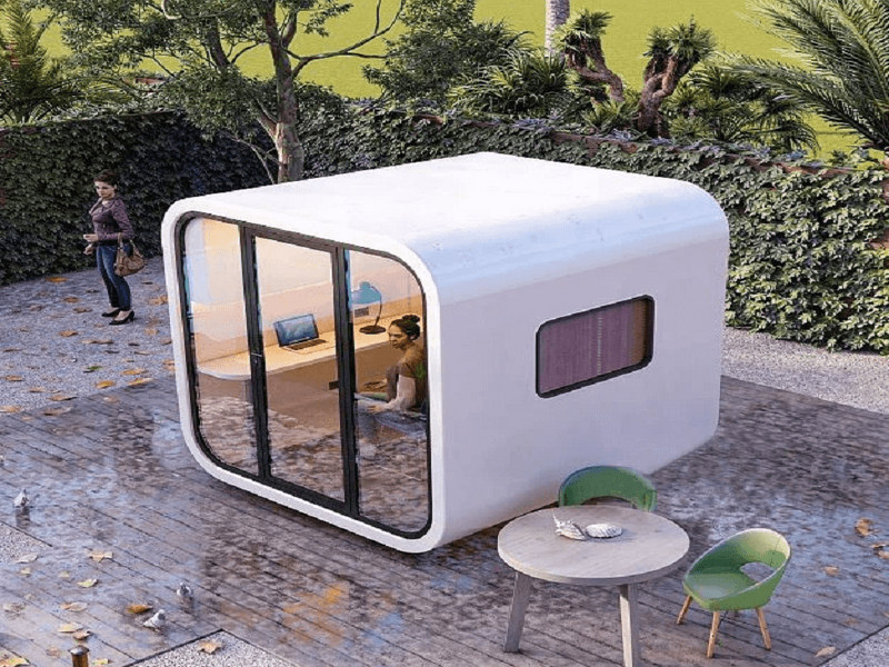 Simplistic Space Capsule Accommodations with storage space styles