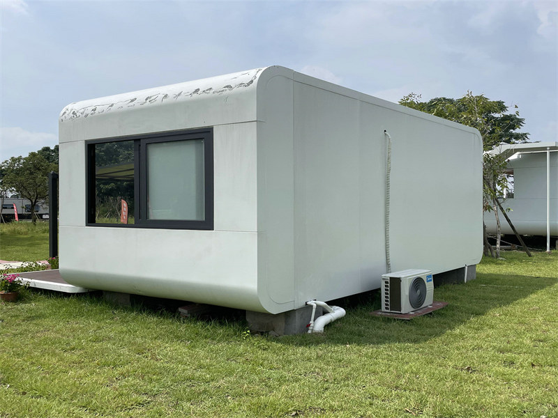 Contemporary Sustainable Capsule Housing with modular options furnishings