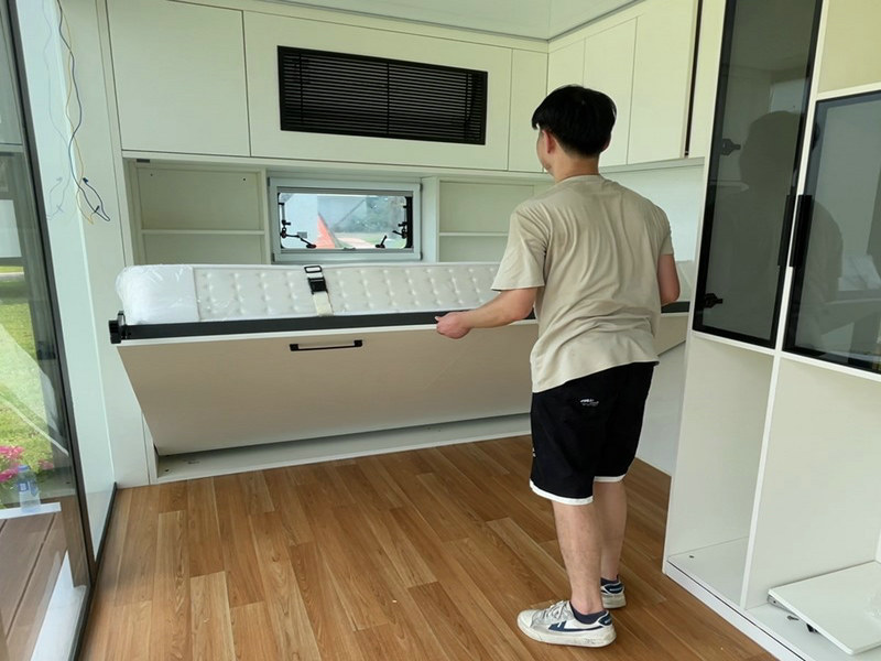 Energy-efficient prefab tiny homes under 50k with biometric locks from Lithuania